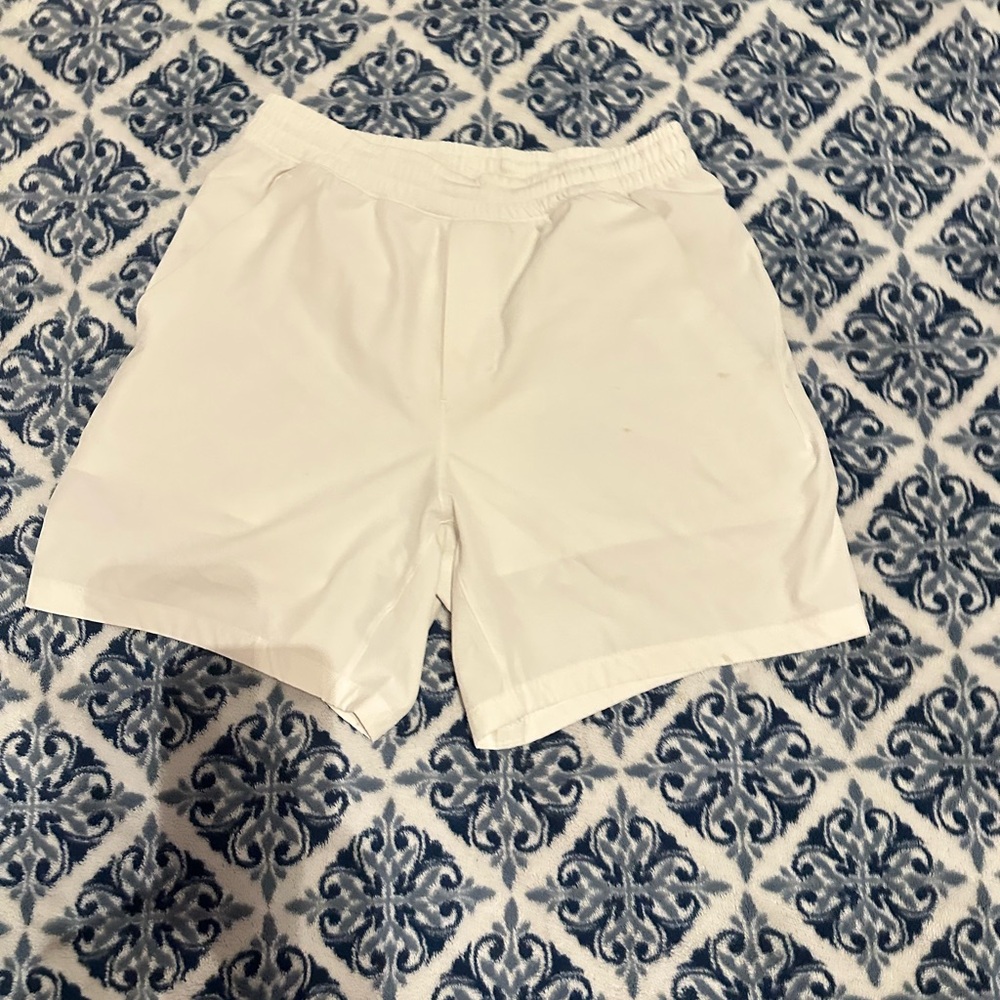 Lululemon mens white shorts